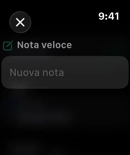 Una nota veloce sull'orologio, pronta per la dettatura.